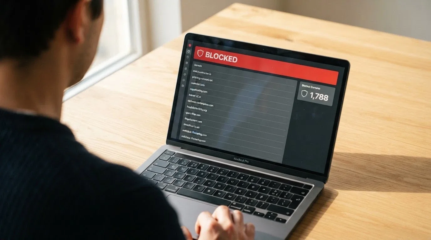 A regulatory enforcement dashboard showing a list of blocked gambling domains and an ISP-level blocking notice with the ACMA logo