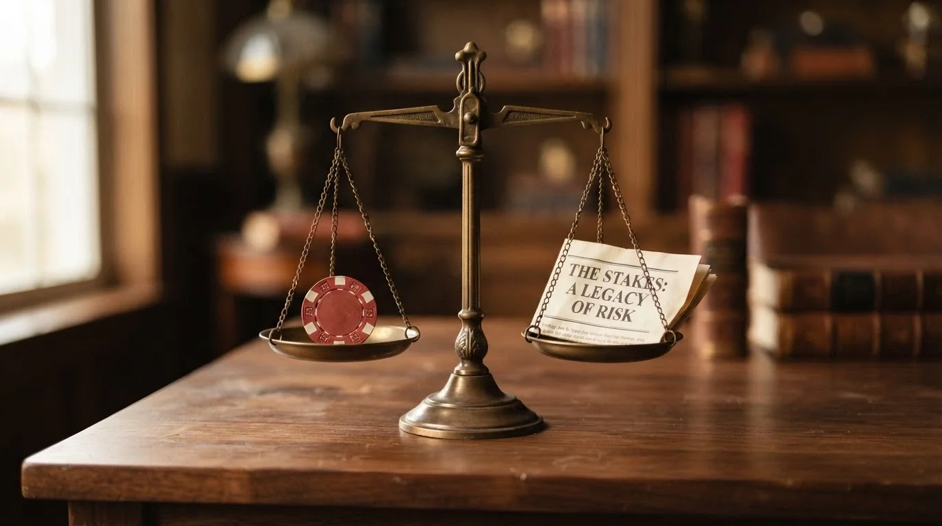 A balanced set of scales with a BCH coin on one side and an Australian consumer protection document on the other
