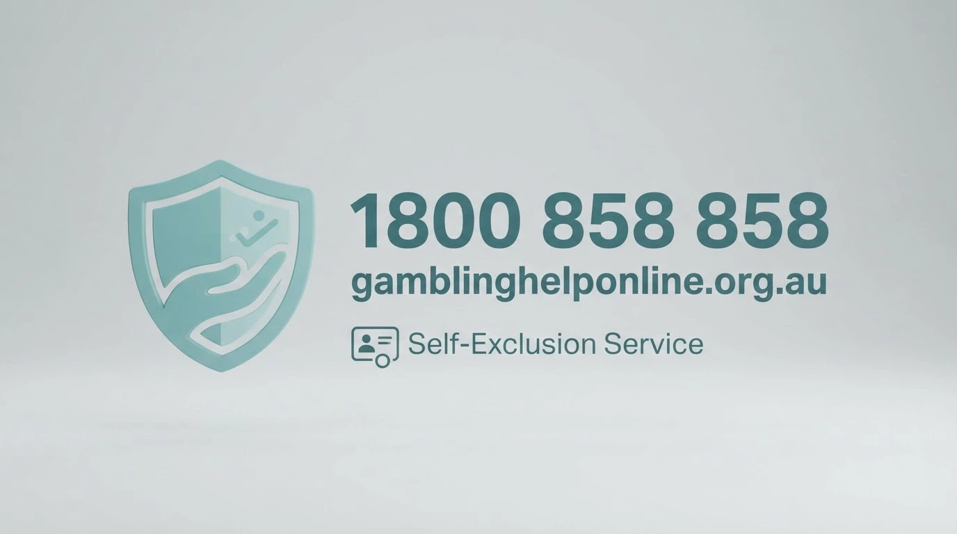 The BetStop logo beside the National Gambling Helpline number 1800 858 858 and Gambling Help Online web address