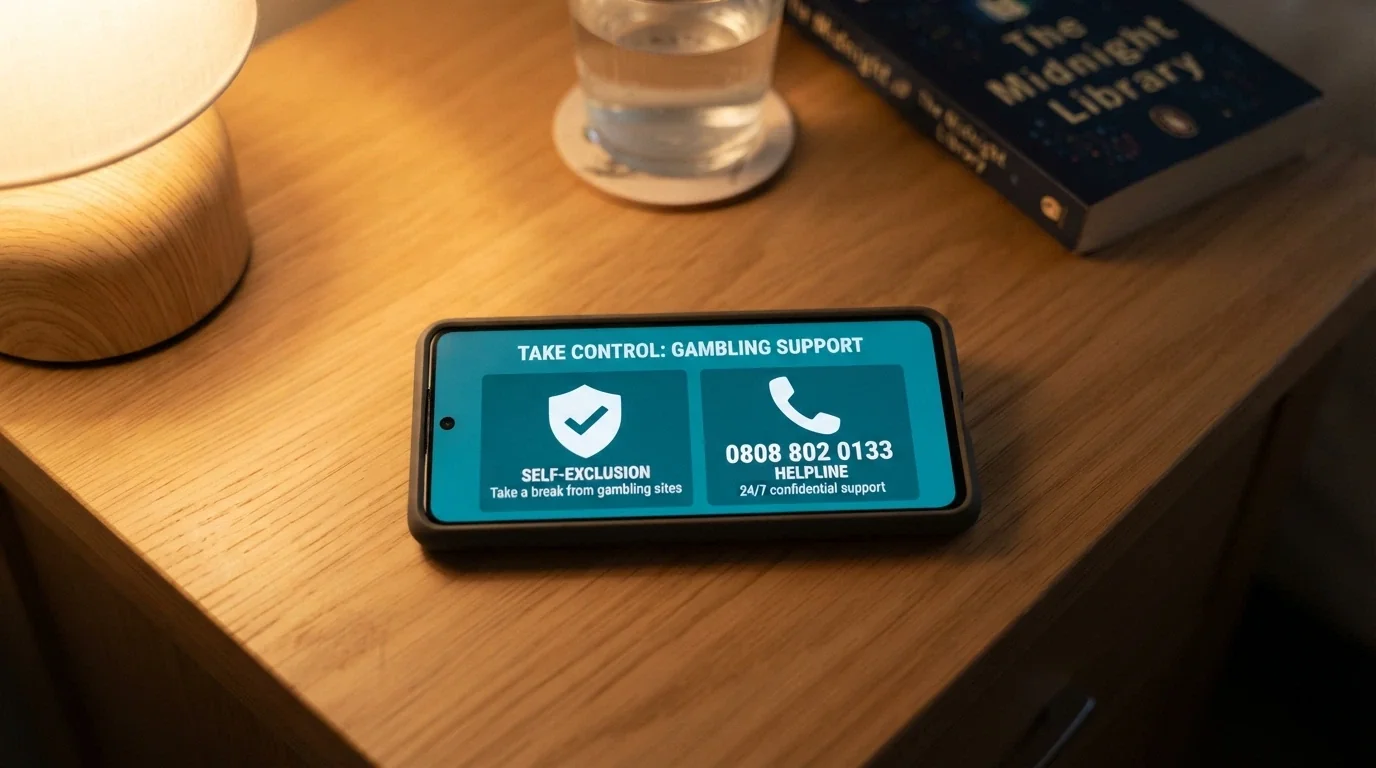 The BetStop National Self-Exclusion Register logo and the Gambling Help Online logo displayed side by side on a support resources page
